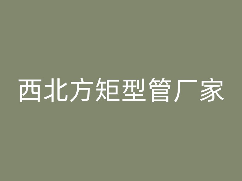 西北方矩型管廠家