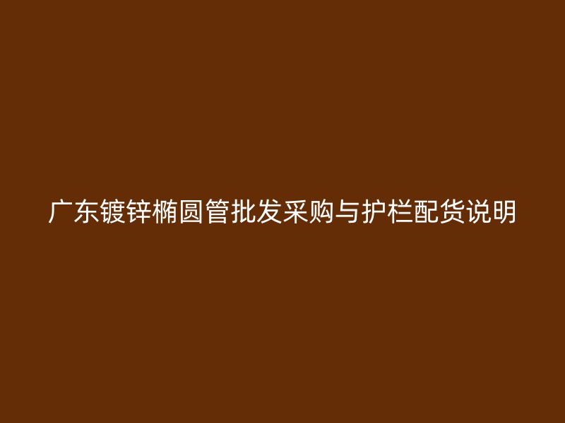 廣東鍍鋅橢圓管批發(fā)采購與護(hù)欄配貨說明